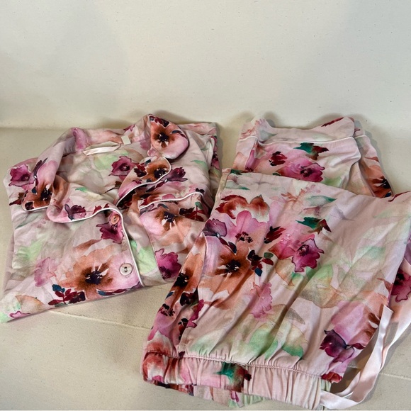 Soft Surroundings Floral Women’s Pajama Set- Pink and‎ Cream M - Picture 1 of 11